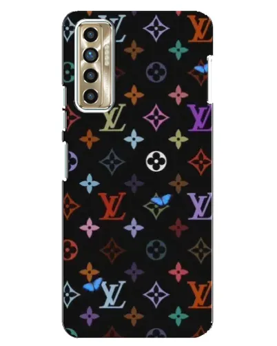 Чехол для TECNO Camon 17P (CG7n) с картинкой «Цветная монограмма LV»