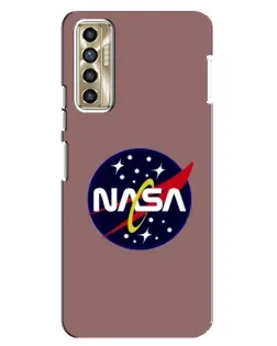 Чехол для TECNO Camon 17P (CG7n) с картинкой «NASA — ретро космос»