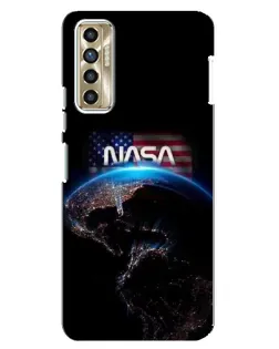 Чехол для TECNO Camon 17P (CG7n) с картинкой «Земля из космоса NASA»