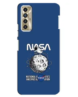 Чехол для TECNO Camon 17P (CG7n) с картинкой «NASA — лунная миссия»