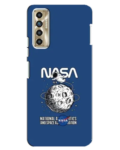 Чехол для TECNO Camon 17P (CG7n) с картинкой «NASA — лунная миссия»