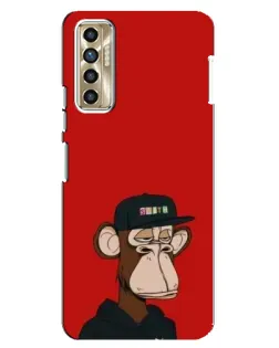 Чехол для TECNO Camon 17P (CG7n) с картинкой «Bored Ape — красный фон» Чехол для TECNO Camon 17P (CG7n) с картинкой «Bored Ape — красный фон»
