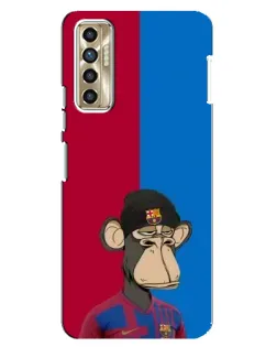 Чехол для TECNO Camon 17P (CG7n) с картинкой «Bored Ape — фанат Барсы»