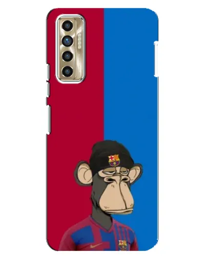 Чехол для TECNO Camon 17P (CG7n) с картинкой «Bored Ape — фанат Барсы» Чехол для TECNO Camon 17P (CG7n) с картинкой «Bored Ape — фанат Барсы»