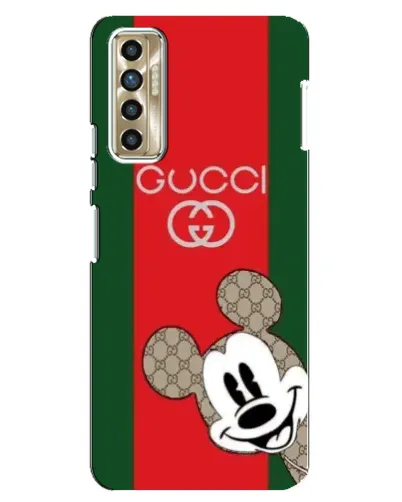 Чехол для TECNO Camon 17P (CG7n) с картинкой «Gucci — полосы и Микки» Чехол для TECNO Camon 17P (CG7n) с картинкой «Gucci — полосы и Микки»