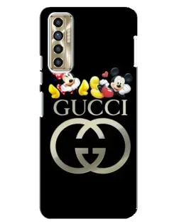 Чехол для TECNO Camon 17P (CG7n) с картинкой «Gucci — герои Disney»