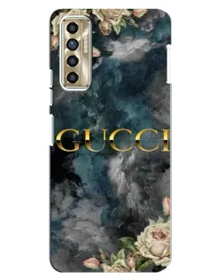 Чехол для TECNO Camon 17P (CG7n) с картинкой «Абстрактные цветы Gucci»