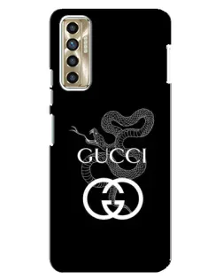 Чехол для TECNO Camon 17P (CG7n) с картинкой «Gucci — серебряная змея»