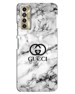 Чехол для TECNO Camon 17P (CG7n) с картинкой «Gucci — мраморный шик»