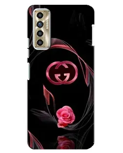 Чехол для TECNO Camon 17P (CG7n) с картинкой «Gucci — неоновая роза»