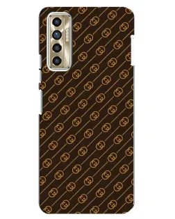 Чехол для TECNO Camon 17P (CG7n) с картинкой «Gucci — золотые диагонали»
