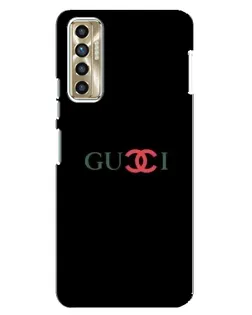 Чехол для TECNO Camon 17P (CG7n) с картинкой «Gucci — красный градиент»