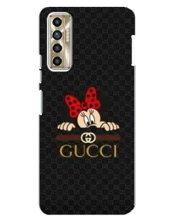 Чехол для TECNO Camon 17P (CG7n) с картинкой «Минни Маус Gucci — черный»