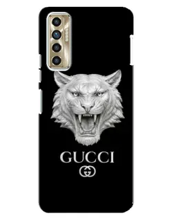 Чохол для TECNO Camon 17P (CG7n) з картинкою «Gucci — срібний лев» Чохол для TECNO Camon 17P (CG7n) з картинкою «Gucci — срібний лев»