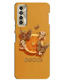Чохол для TECNO Camon 17P (CG7n) з картинкою «Gucci — золоті метелики» Чохол для TECNO Camon 17P (CG7n) з картинкою «Gucci — золоті метелики»