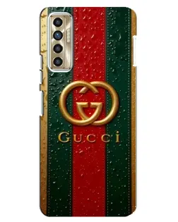 Чохол для TECNO Camon 17P (CG7n) з картинкою «Gucci — фірмова смуга та золото» Чохол для TECNO Camon 17P (CG7n) з картинкою «Gucci — фірмова смуга та золото»