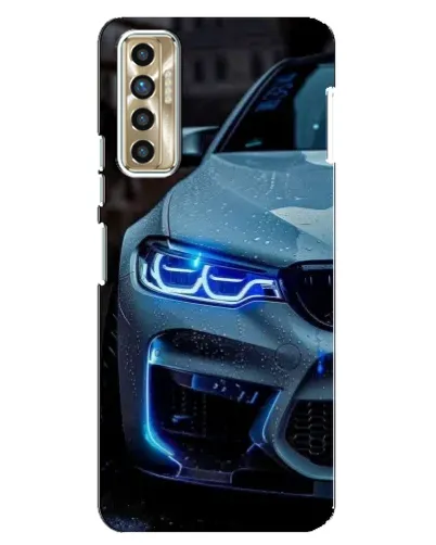 Чехол для TECNO Camon 17P (CG7n) с картинкой «Взгляд BMW с синими фарами»