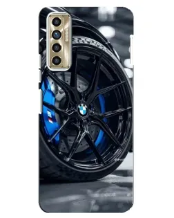 Чехол для TECNO Camon 17P (CG7n) с картинкой «Колесо BMW вблизи»