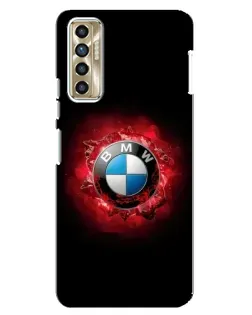 Чехол для TECNO Camon 17P (CG7n) с картинкой «Логотип BMW — вспышка»