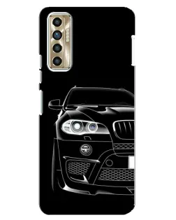 Чехол для TECNO Camon 17P (CG7n) с картинкой «Темный силуэт BMW»