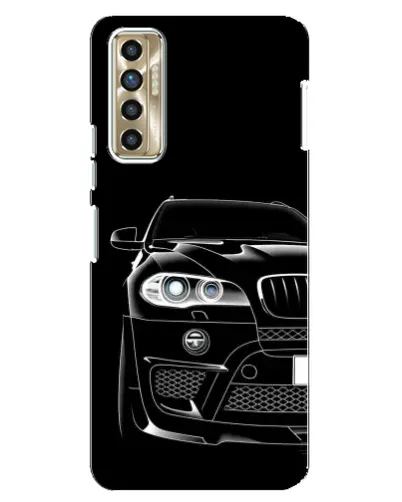 Чехол для TECNO Camon 17P (CG7n) с картинкой «Темный силуэт BMW»