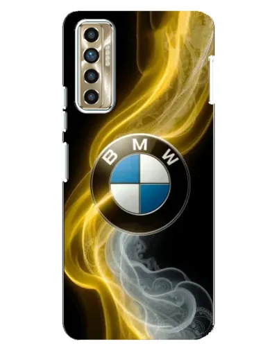 Чехол для TECNO Camon 17P (CG7n) с картинкой «Золотистый дым BMW»