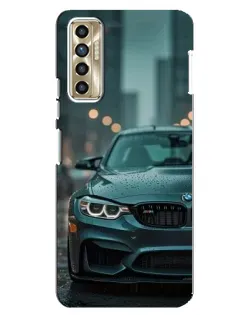 Чехол для TECNO Camon 17P (CG7n) с картинкой «BMW в огнях города»