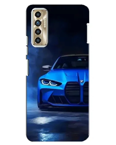 Чехол для TECNO Camon 17P (CG7n) с картинкой «Голубая BMW M4»