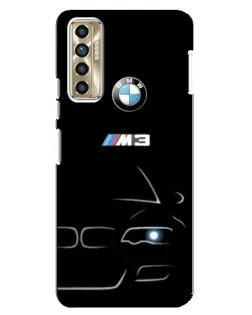 Чехол для TECNO Camon 17P (CG7n) с картинкой «Минималистичный принт BMW M3»