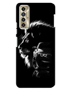 Чехол для TECNO Camon 17P (CG7n) с картинкой «BMW и лев»