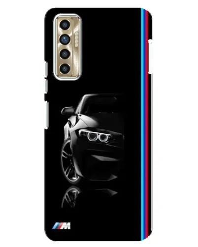 Чехол для TECNO Camon 17P (CG7n) с картинкой «Силуэт BMW в темноте»