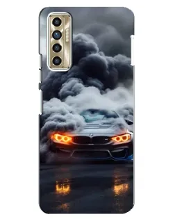 Чехол для TECNO Camon 17P (CG7n) с картинкой «BMW в дыму»