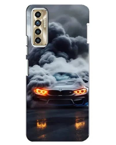 Чехол для TECNO Camon 17P (CG7n) с картинкой «BMW в дыму»