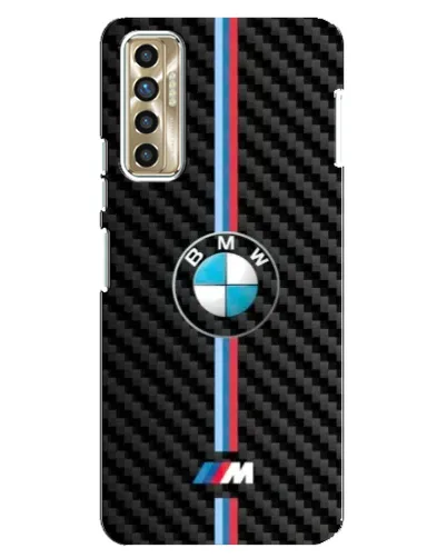 Чехол для TECNO Camon 17P (CG7n) с картинкой «Эмблема BMW и карбон»