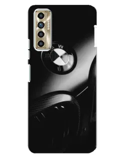 Чехол для TECNO Camon 17P (CG7n) с картинкой «Эмблема BMW — макро»