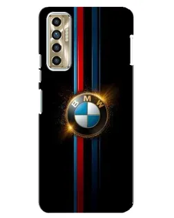 Чехол для TECNO Camon 17P (CG7n) с картинкой «BMW M-Power неон»
