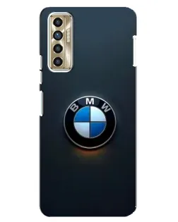 Чехол для TECNO Camon 17P (CG7n) с картинкой «Логотип BMW — минимализм»