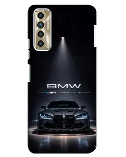 Чехол для TECNO Camon 17P (CG7n) с картинкой «BMW сквозь ночной город»