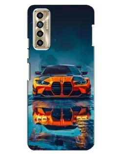 Чехол для TECNO Camon 17P (CG7n) с картинкой «BMW — золотая эмблема»