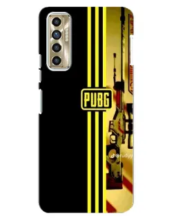 Чехол для TECNO Camon 17P (CG7n) с картинкой «PUBG — камуфляжный шлем»