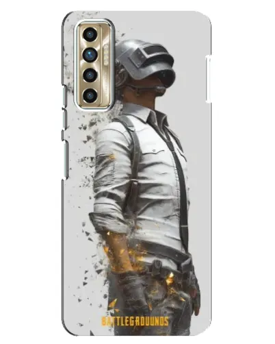 Чехол для TECNO Camon 17P (CG7n) с картинкой «PUBG — боец в пыли»