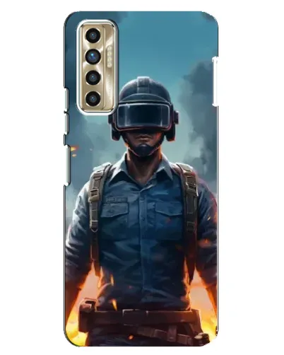 Чехол для TECNO Camon 17P (CG7n) с картинкой «PUBG — реалистичный герой»