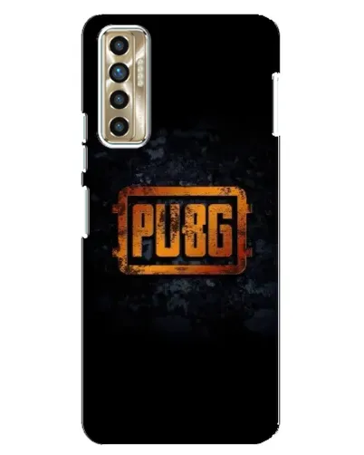 Чехол для TECNO Camon 17P (CG7n) с картинкой «PUBG — золотой логотип»