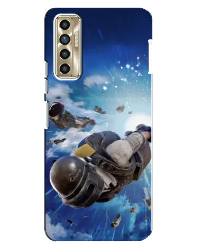 Чехол для TECNO Camon 17P (CG7n) с картинкой «Десант PUBG — прыжок»