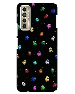 Чехол для TECNO Camon 17P (CG7n) с картинкой «Экипаж Among Us»