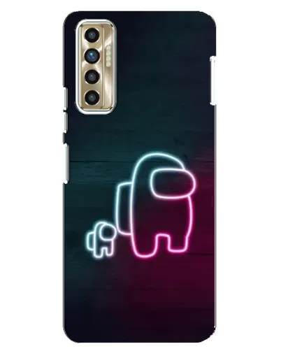 Чехол для TECNO Camon 17P (CG7n) с картинкой «Among Us неон-арт» Чехол для TECNO Camon 17P (CG7n) с картинкой «Among Us неон-арт»