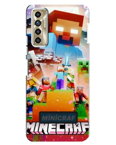 Чехол для TECNO Camon 17P (CG7n) с картинкой «Minecraft герои игры»