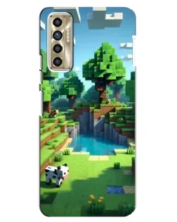 Чехол для TECNO Camon 17P (CG7n) с картинкой «Minecraft летний день»