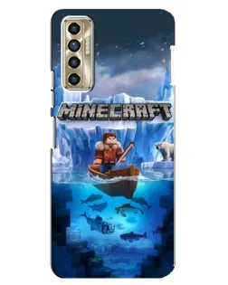 Чехол для TECNO Camon 17P (CG7n) с картинкой «Minecraft ледяной мир»