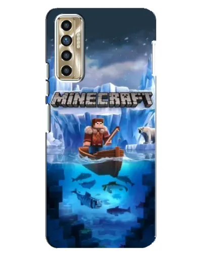 Чехол для TECNO Camon 17P (CG7n) с картинкой «Minecraft ледяной мир»